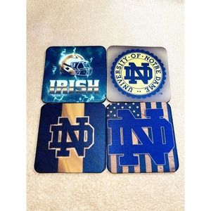 Notre Dame Fighting Irish Football High Quality Coasters 4x4 in Pack of 4